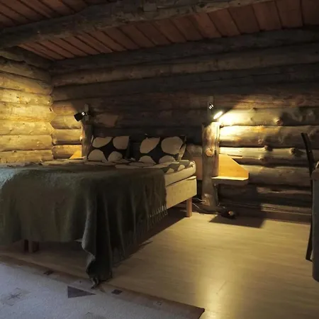 Villa Tolonen A Beautiful Log By The River Ivalo